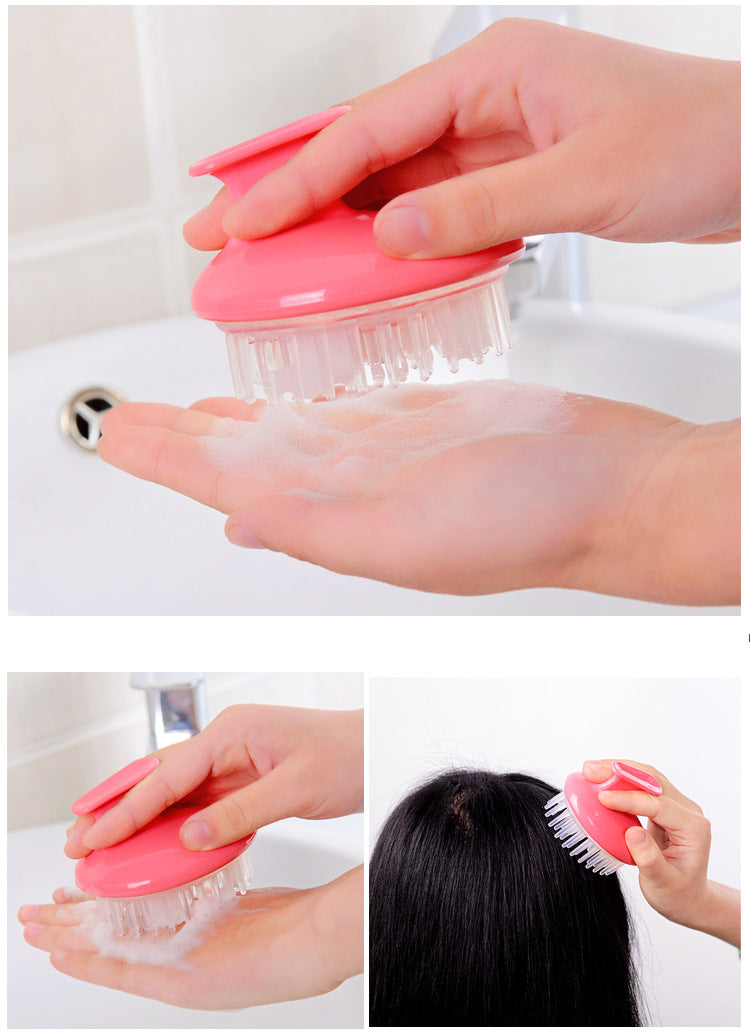 Soft-touch scalp massage brush