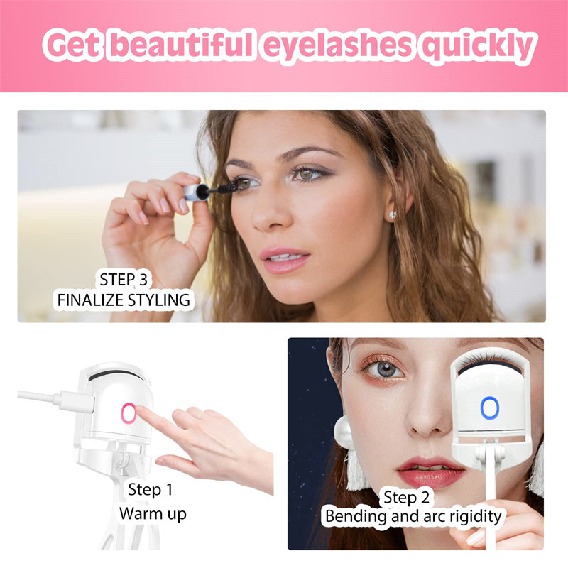 USB rechargeable heated eyelash curler - styling view 5