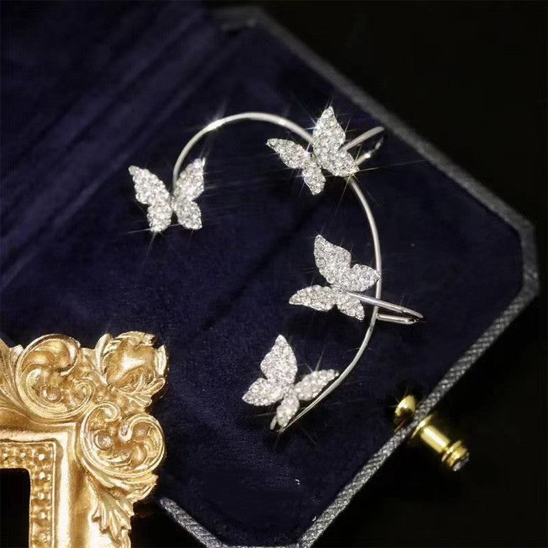 Butterfly ear-cuff earrings